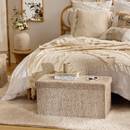 Puf doble plegable "Soana" Beige, 76x38 cm Beige