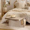 Puf doble plegable "Soana" Beige, 76x38 cm Beige