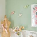 Estatuilla «Flor de rosa» 7x11 cm Blanco