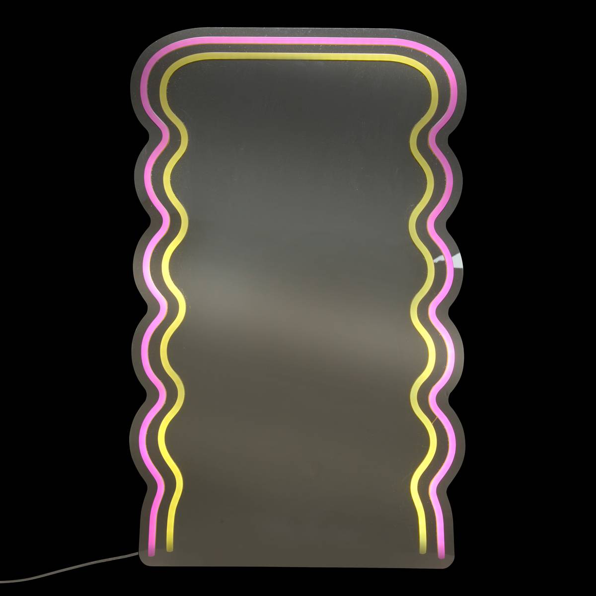 Espejo de neón LED "Wavy" Multicolor, Al. 60 cm Multicolor