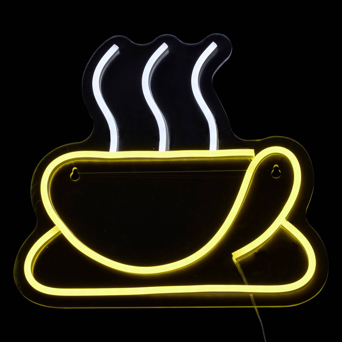 Neón LED "Cafe" Usb, Amarillo, 27x1,5 cm Amarillo