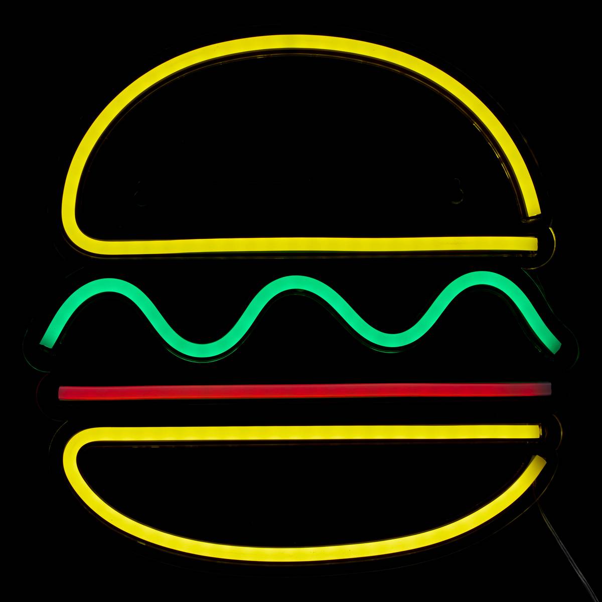 Neón LED "Burger" USB, Multicolor, 30x1,5 cm Multicolor