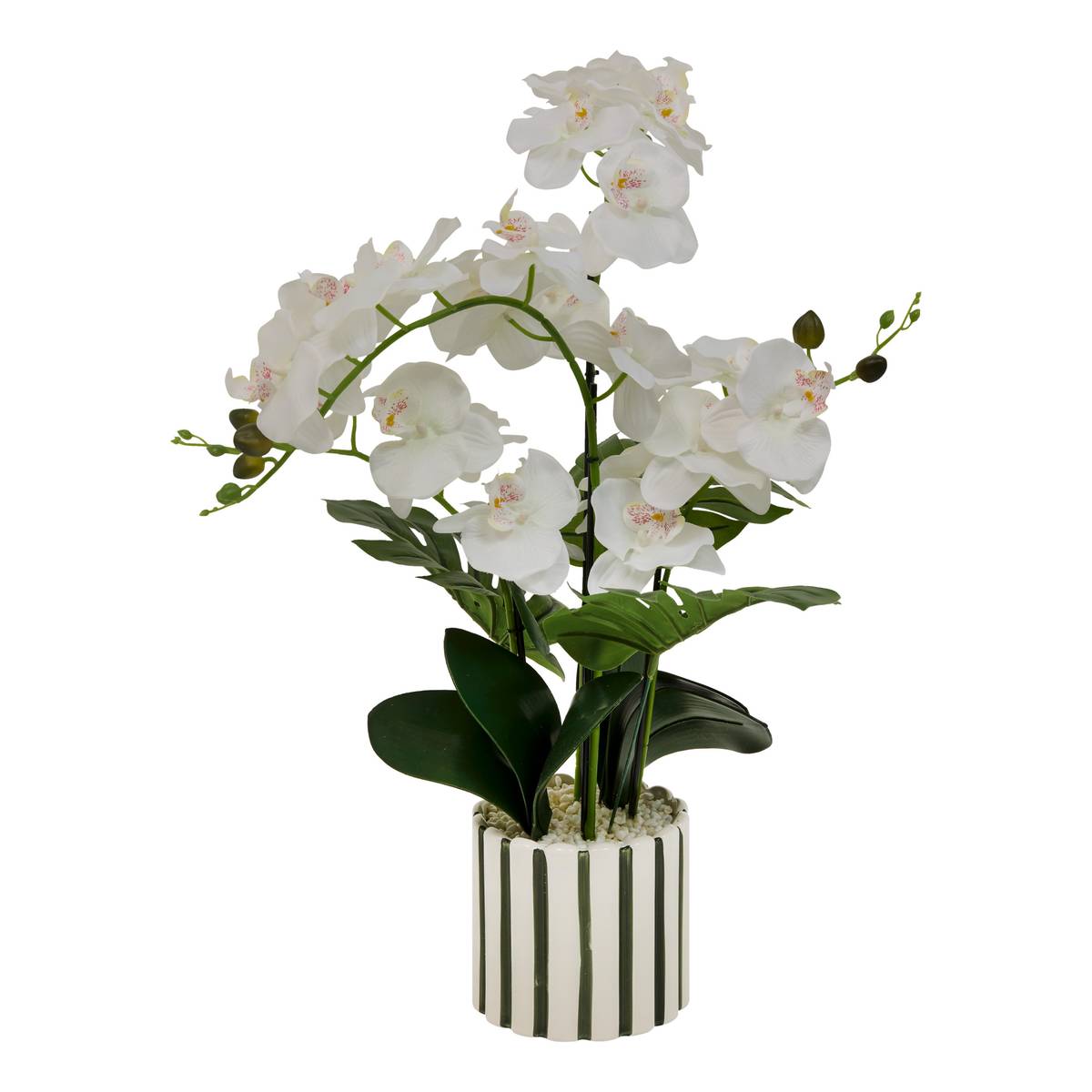Flor artificial en maceta "Asia" Gres (cerámica), H.81 cm Verde