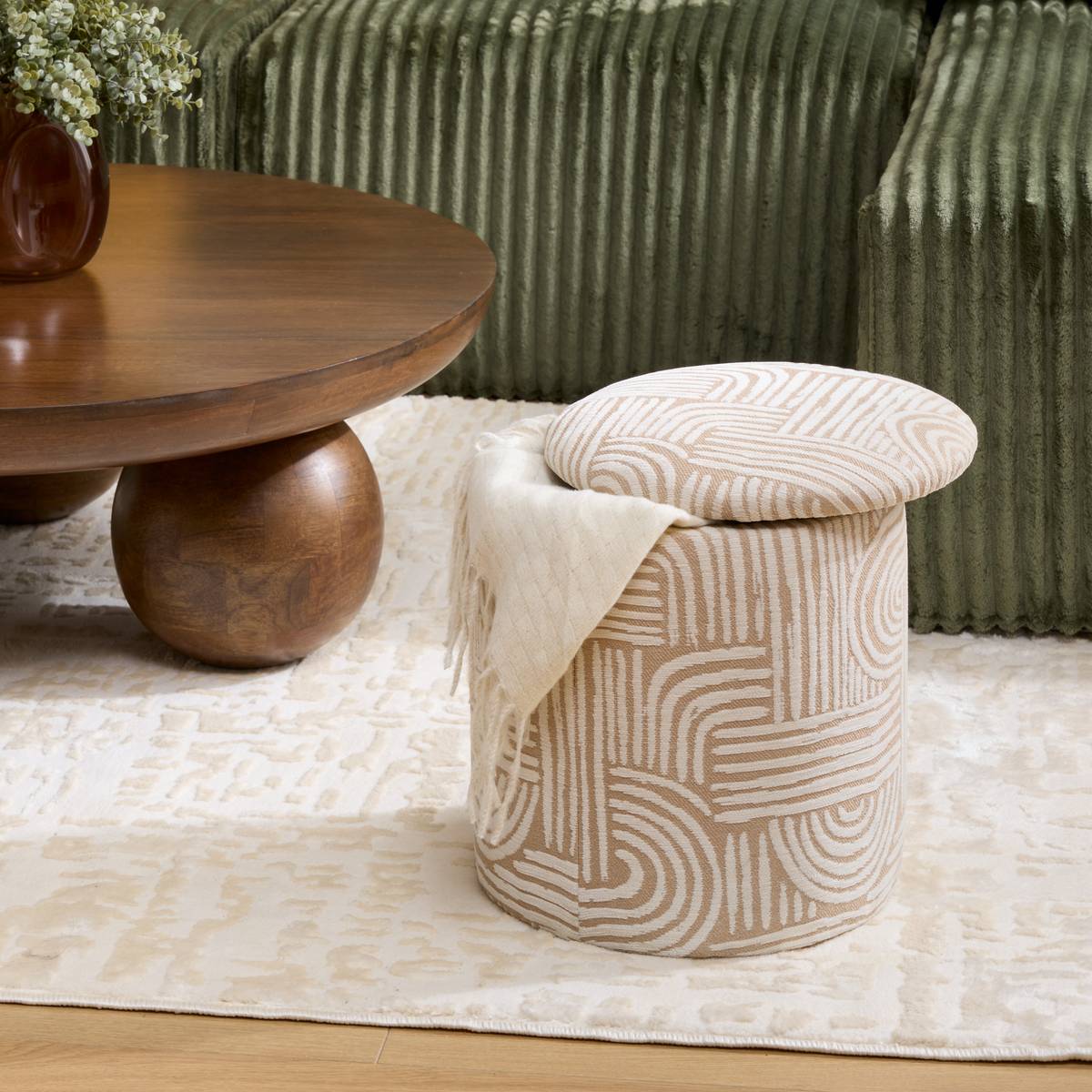 Puf ba&uacute;l "Nubo" Beige, D.31 cm Beige