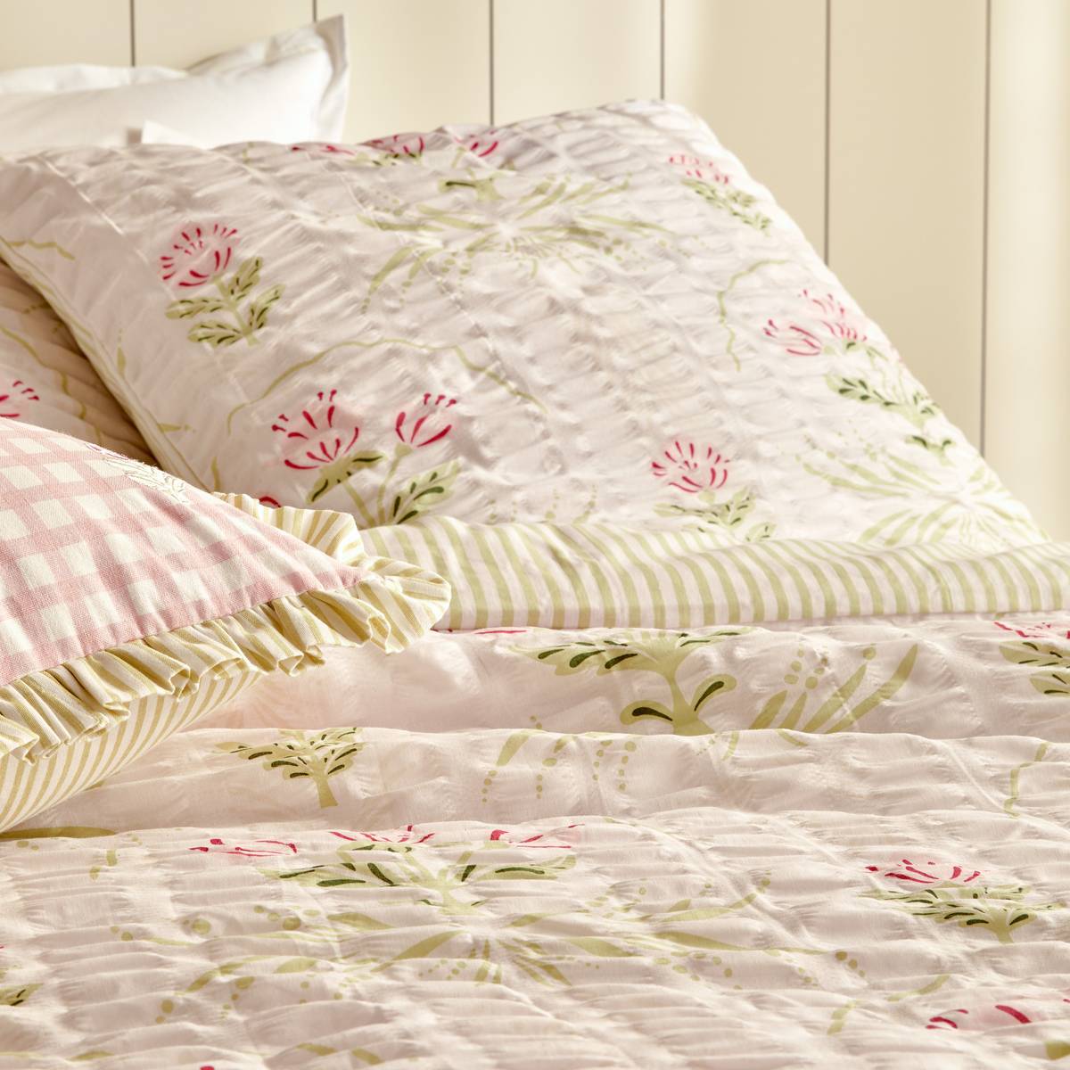 Juego de cama "Flor de rosa" Blanco, 240x220 cm Blanco