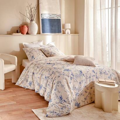 Juego de cama "kyoto" blanco, 240x220 cm