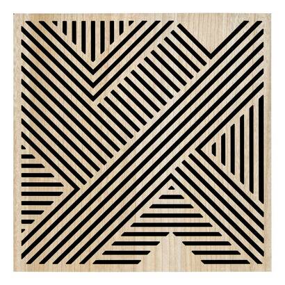 Panel decorativo de pared "eileen" marr&oacute;n, 58x58 cm