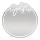 Espejo de ne&oacute;n LED "Selfie" Usb, Rosa, D.35 cm Rosa