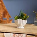 Planta artificial "Ocea" H.20 cm Blanco