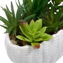 Planta artificial "Ocea" H.20 cm Blanco