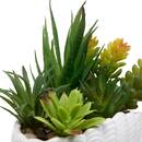Planta artificial "Ocea" H.20 cm Blanco