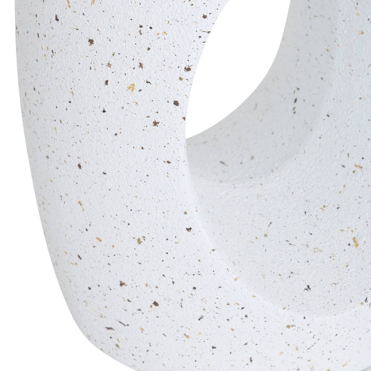 Mesa auxiliar "Narlon" D.38 cm, Blanco Blanco