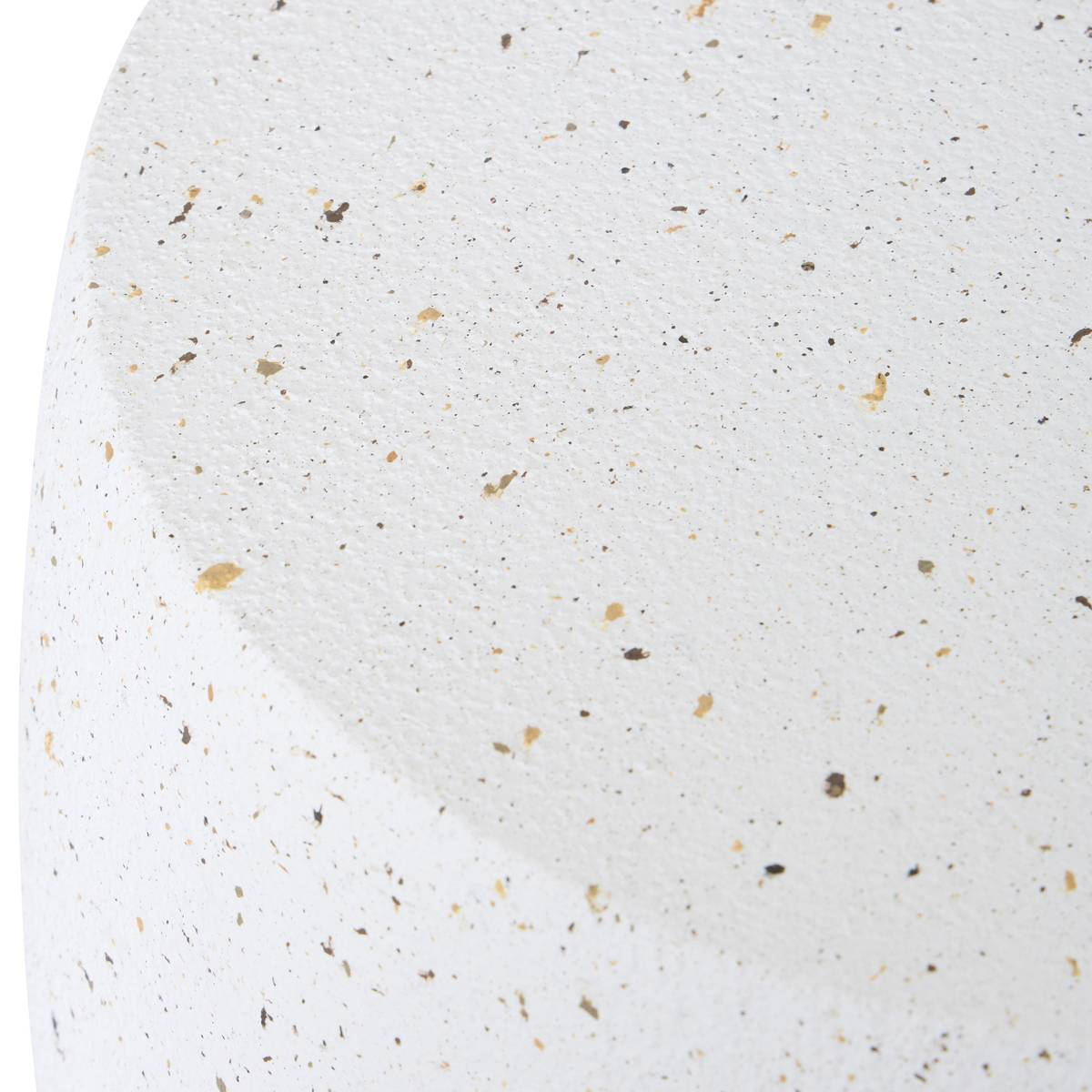 Mesa auxiliar "Narlon" D.38 cm, Blanco Blanco
