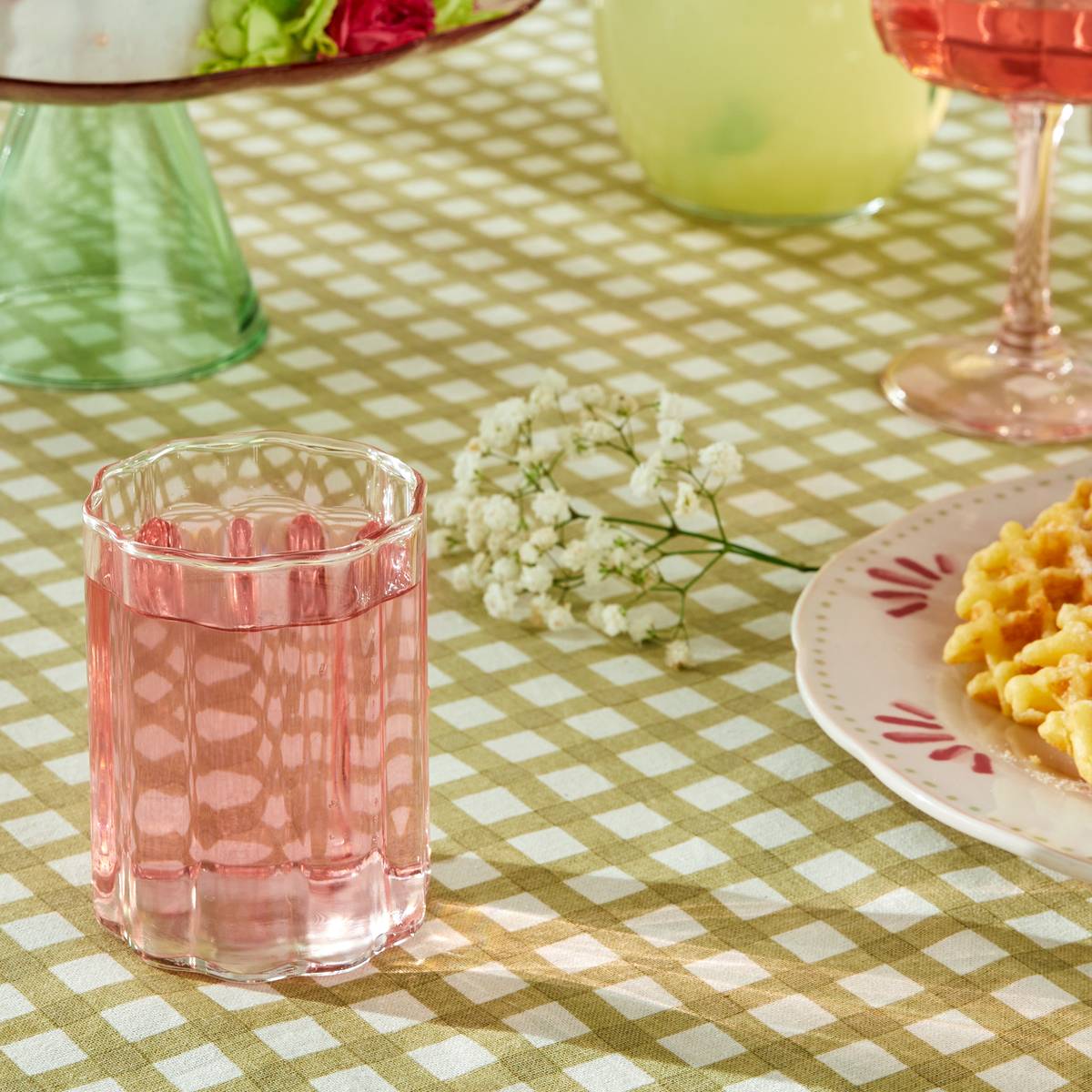 Lote de 6 vasos de cóctel "Fleur De Rose" 150 ml, vidrio, Rosa Rosa