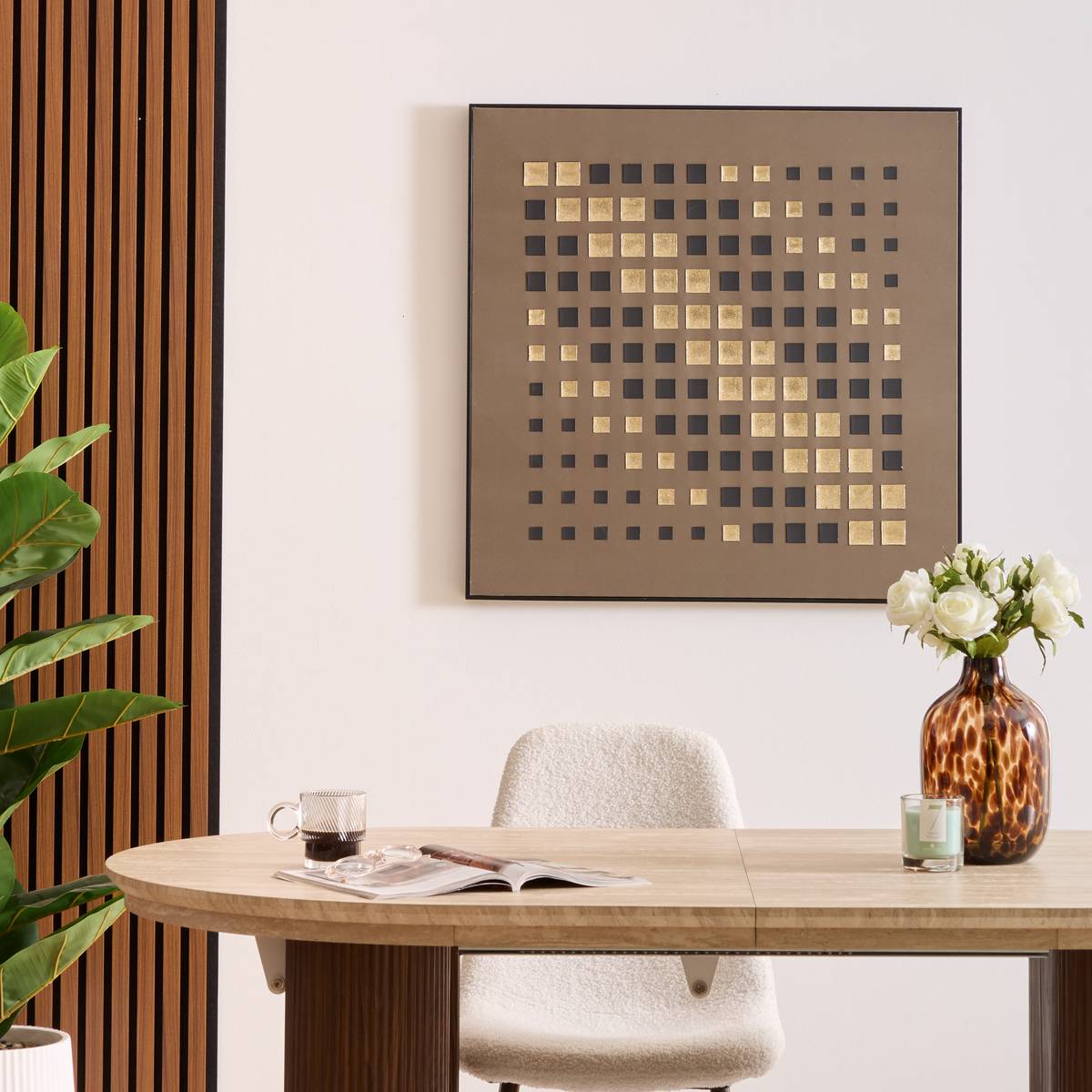 Lienzo 3D "Douwy" Verde oscuro, 78x78 cm Verde oscuro