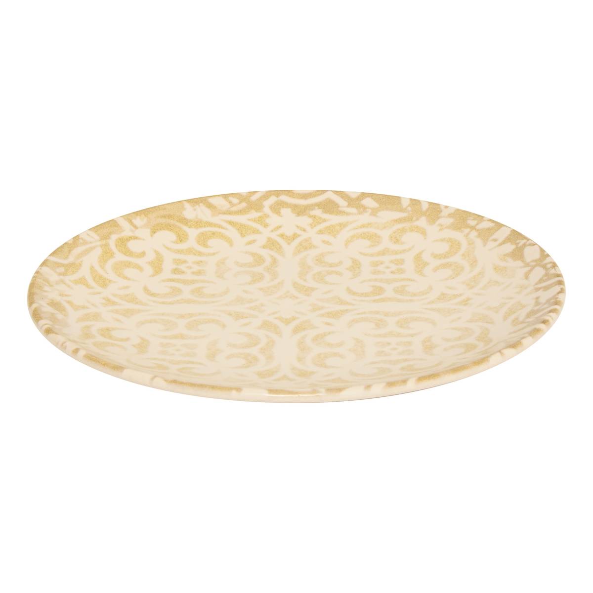 Plato de postre "Anna" Gres (cerámica), D.19,9 cm Crema