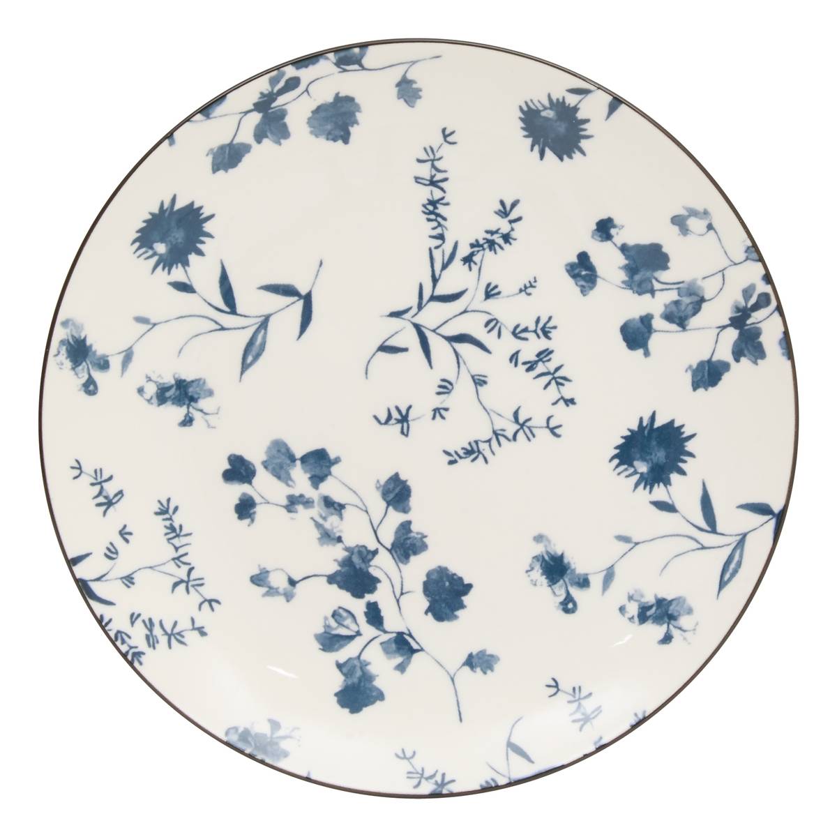 Juego de 6 platos de postre "Umami" Porcelana, D.19,4 cm, Azul Azul 2