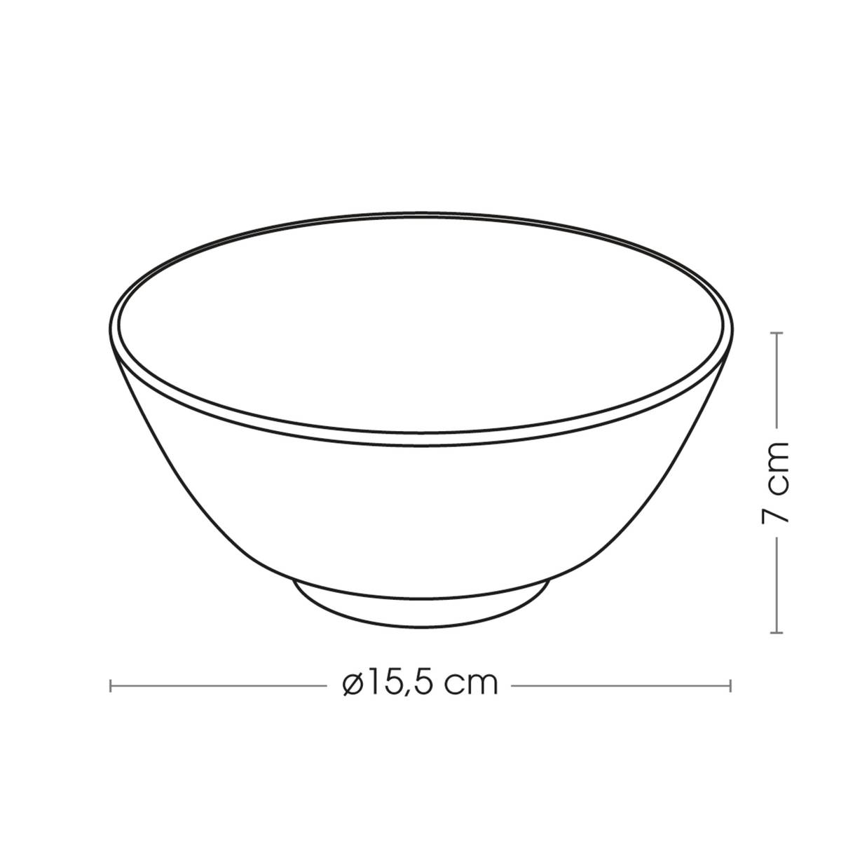 Bol "Umami" Porcelana, D.15,5, Azul Azul 3
