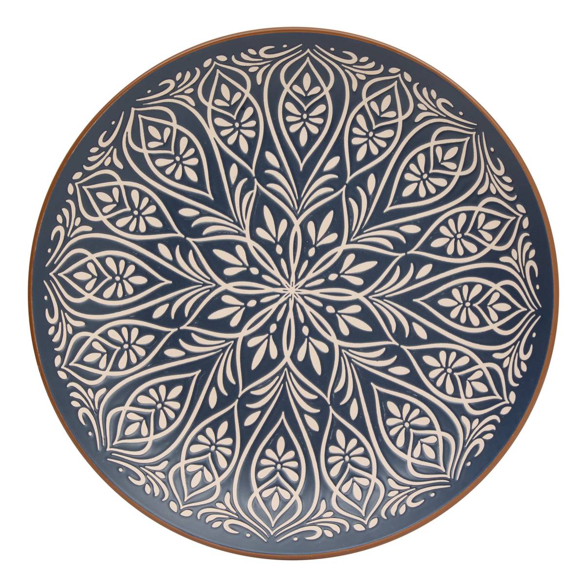 Plato llano "Ines" Gres (cer&aacute;mica), D.27 cm Azul