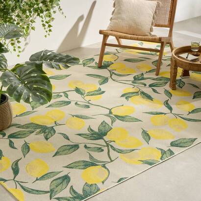 Alfombra exterior amarilla 300x200 cm