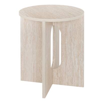 Mesa auxiliar "anaya" beige, &Oslash; 40 cm