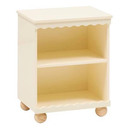 Mesita de noche infantil con 1 estante "bouli" beige, 40x30 cm