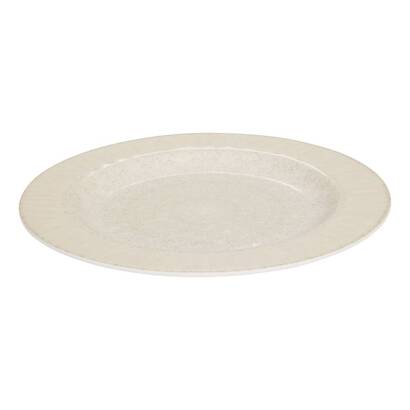 Lote de 6 platos llanos "solene " d.28 cm, beige