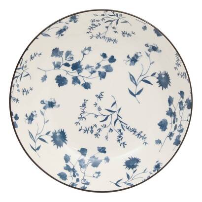Lote de 6 platos hondos "umami" porcelana, d.20 cm, azul