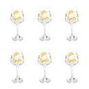 Juego de 6 copas para spritz "Stella" 430 ml, vidrio, Transparente Transparente