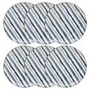Lote de 6 platos llanos "Umami" Porcelana, D.26,5 cm, Azul Azul 4