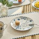 Juego de 6 platos de postre "Umami" Porcelana, D.19,4 cm, Azul Azul 2