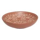 Pack de 6 platos hondos "Ines" gres (cerámica), D.20,5 cm Terracota