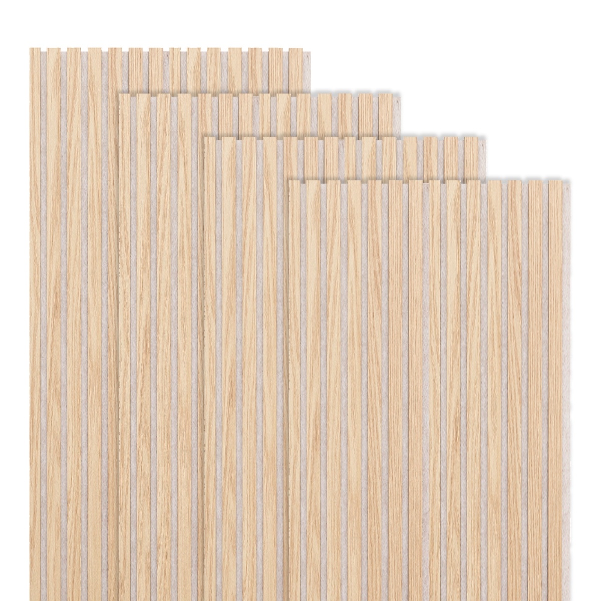 Lote de 4 paneles decorativos de listones de madera "Colva"