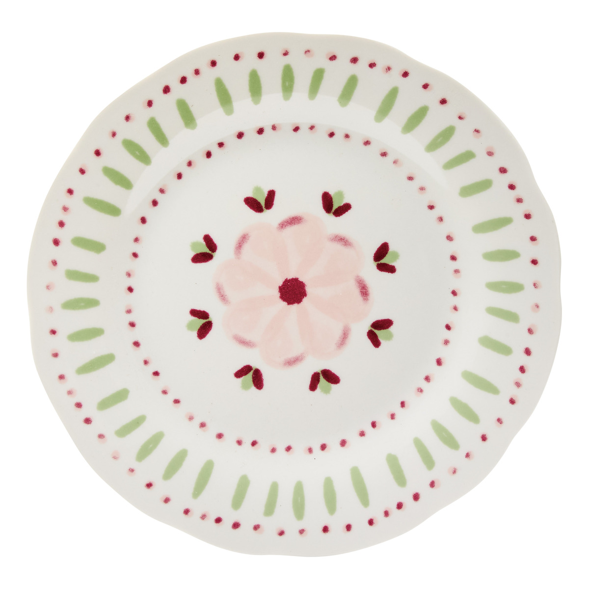 Vajilla "Fleur de rose" Porcelana, 18 piezas, Multicolor Multicolor