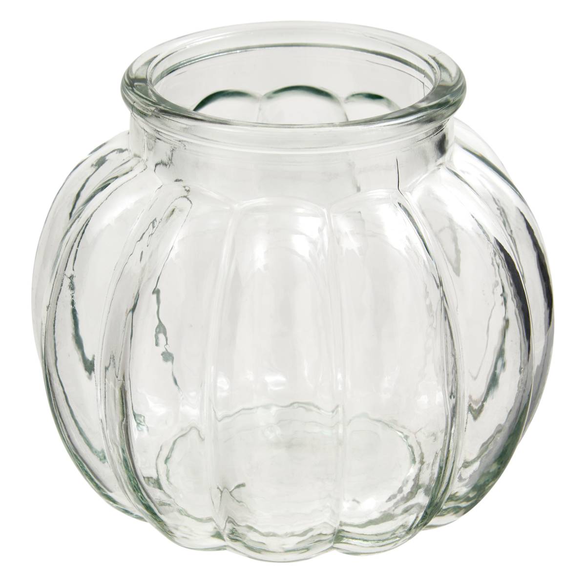 Cubre maceta "Elyo" Vidrio, H.73 cm Beige