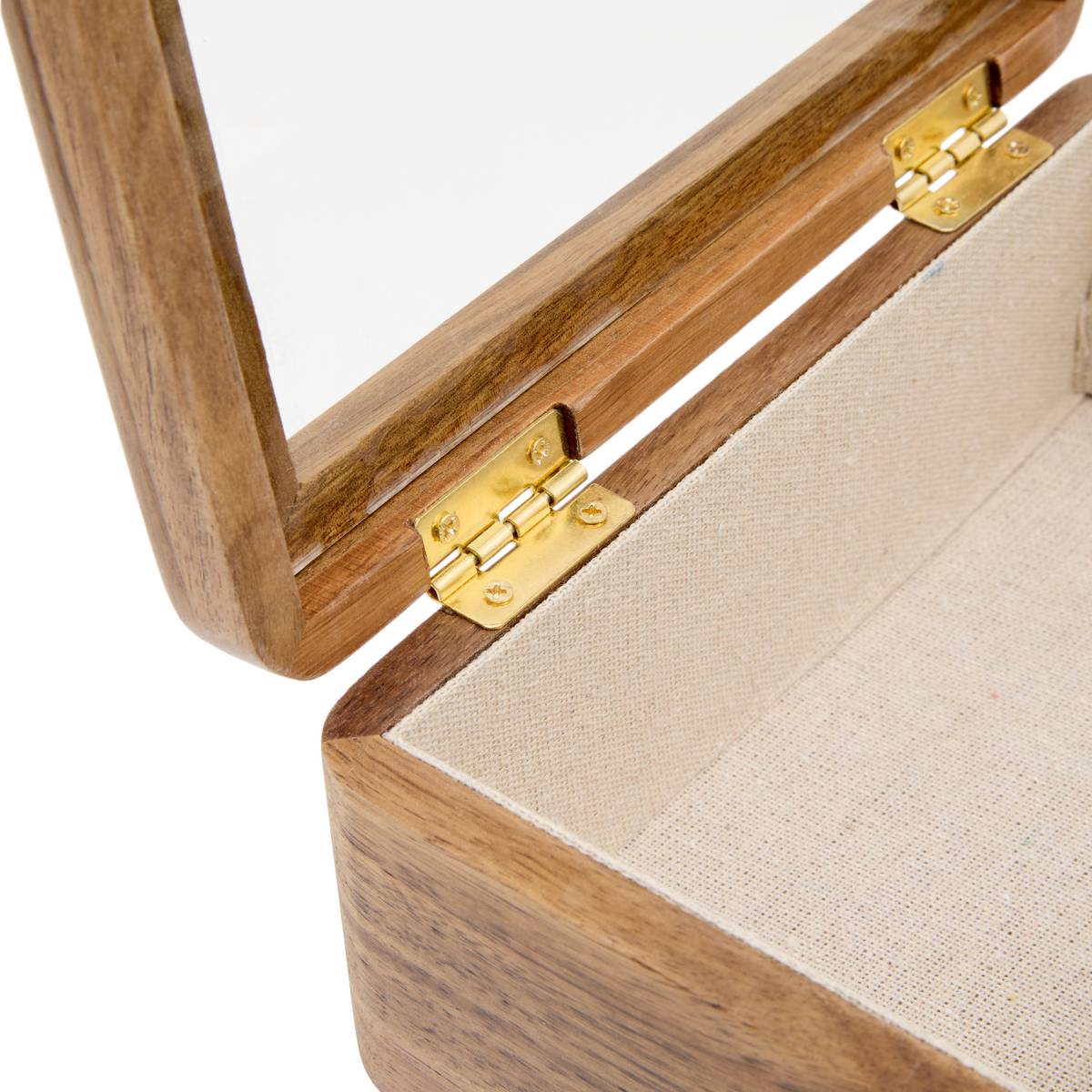Caja de joyas "Assia" Acacia, Marr&oacute;n, 20x14,5 cm Marr&oacute;n