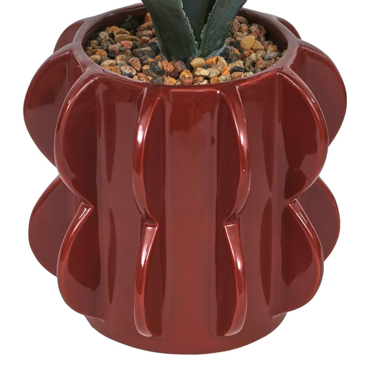 Planta artificial en maceta "Homy" H.28 cm Naranja