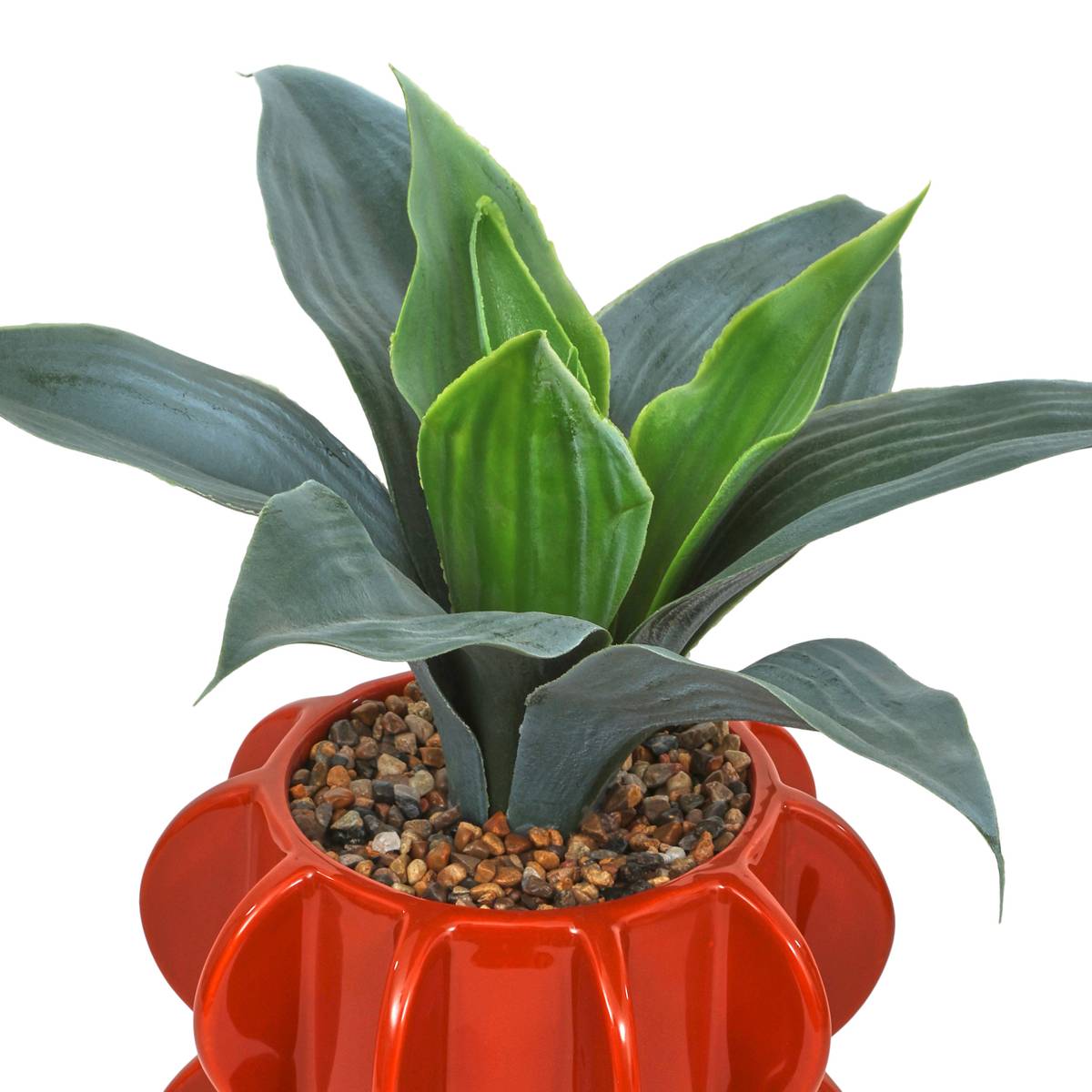 Planta artificial en maceta "Homy" H.28 cm Naranja