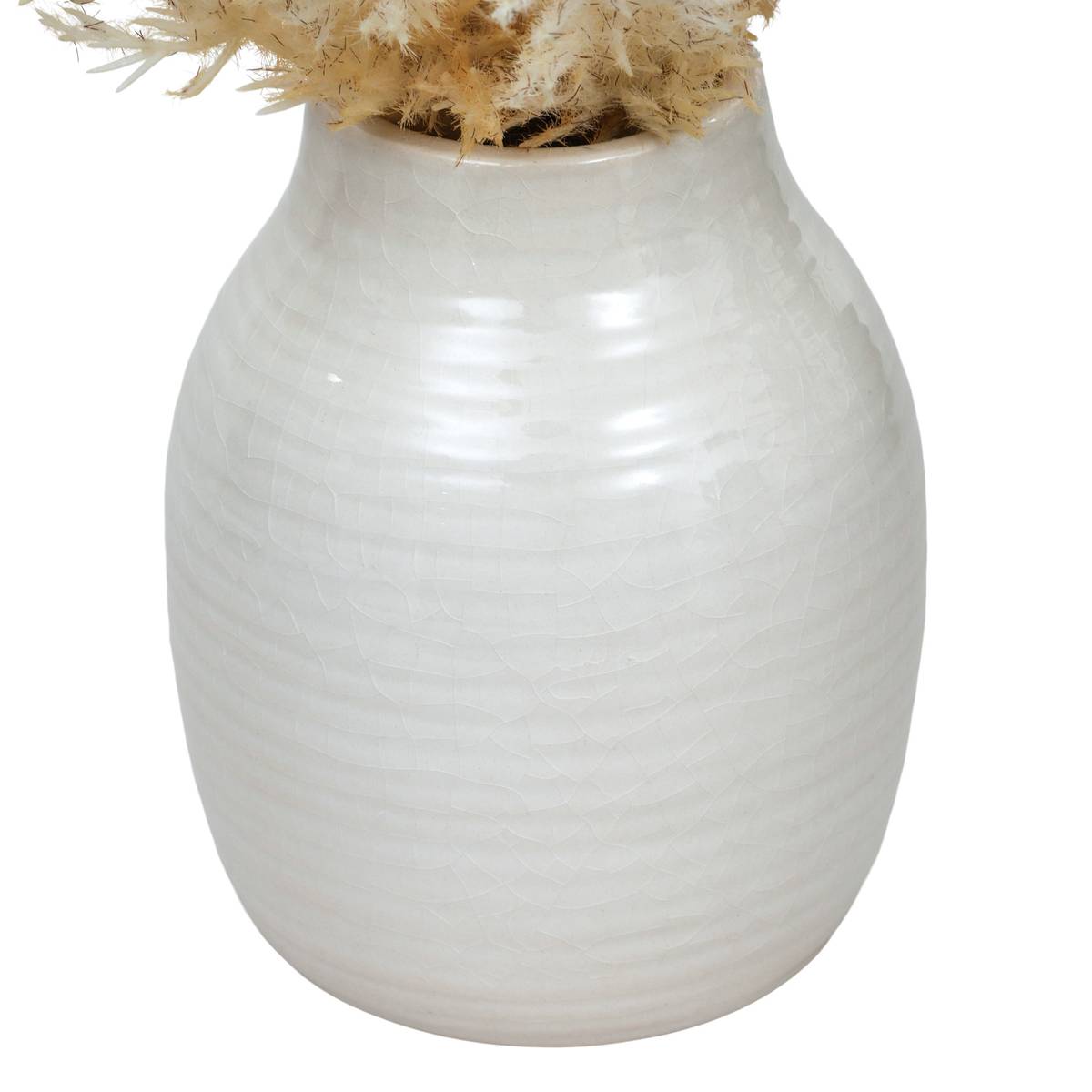 Composición floral "James" H.36 cm Blanco