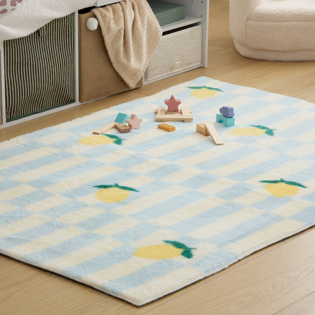 Alfombra "Couka" 150x100 cm Azul