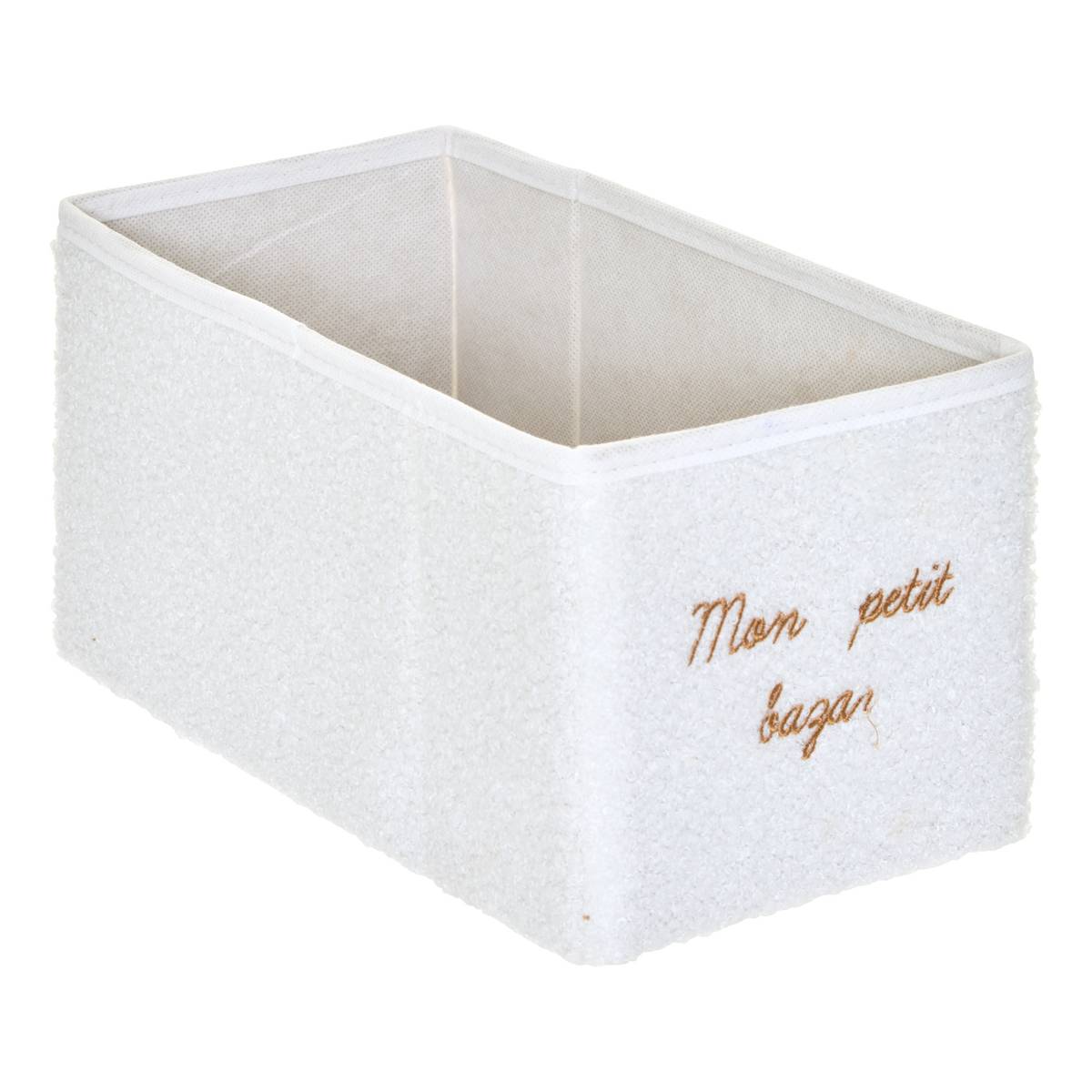 Caja de almacenamiento rectangular plegable "Yuki" Blanco, 29x14 cm Blanco