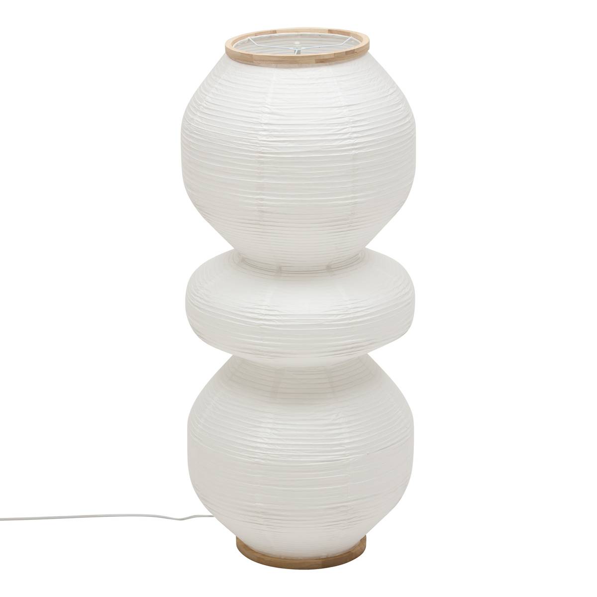 Lámpara de pie recta "Nika" Blanco, H.100 cm Blanco