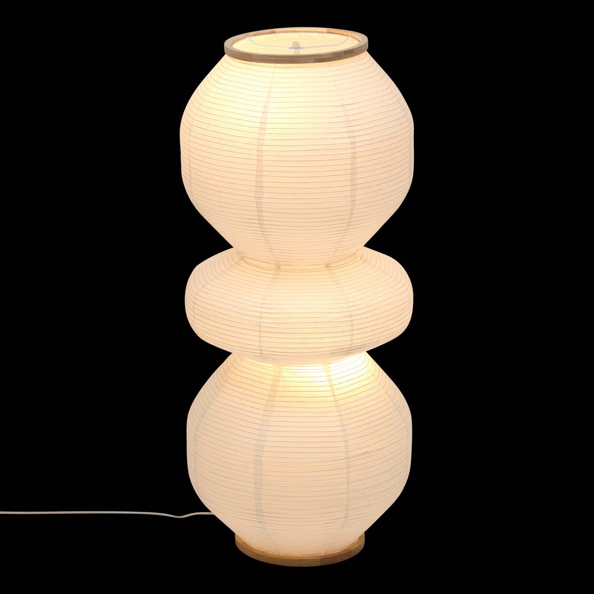 Lámpara de pie recta "Nika" Blanco, H.100 cm Blanco