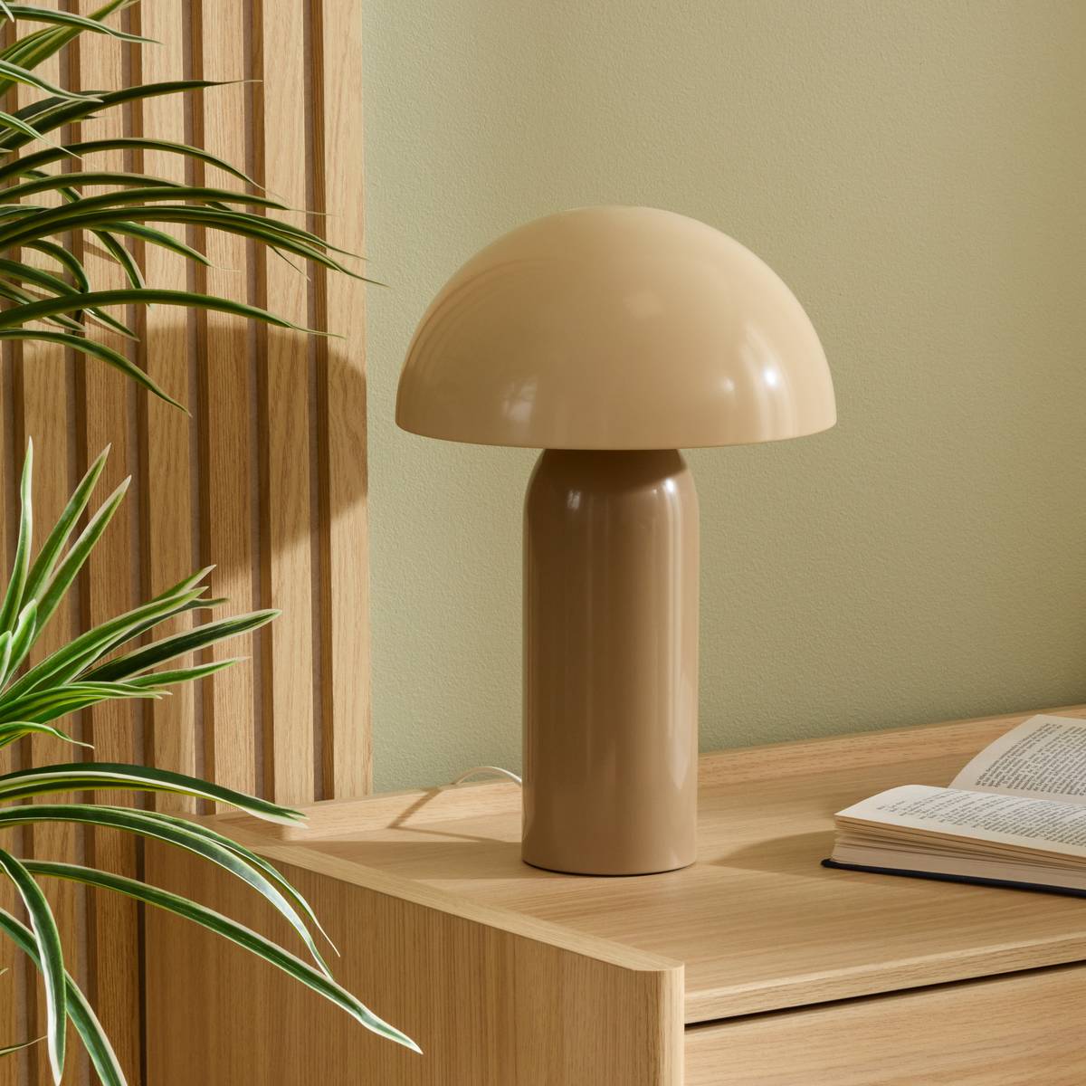 L&aacute;mpara "Lito" Acero, Beige, H.37 cm Beige