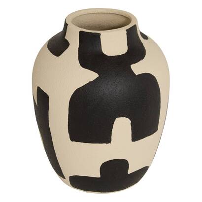 Jarr&oacute;n "nyero" dolomita, negro y blanco, al.31,5 cm