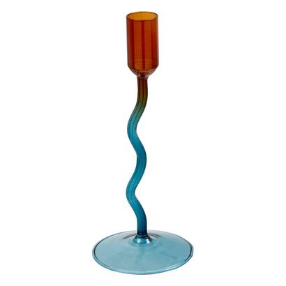 Portavelas "homy" vidrio, h.20 cm