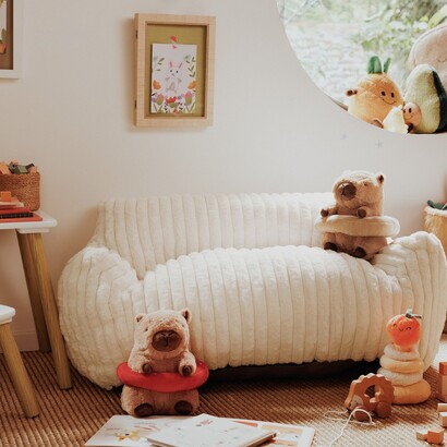 Sof&aacute; infantil "muzi" blanco