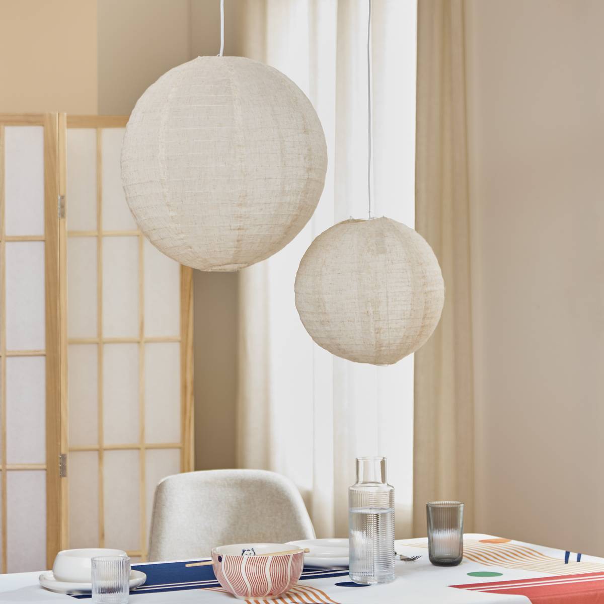 Linterna "Jordy" D.43 cm, Blanco Blanco