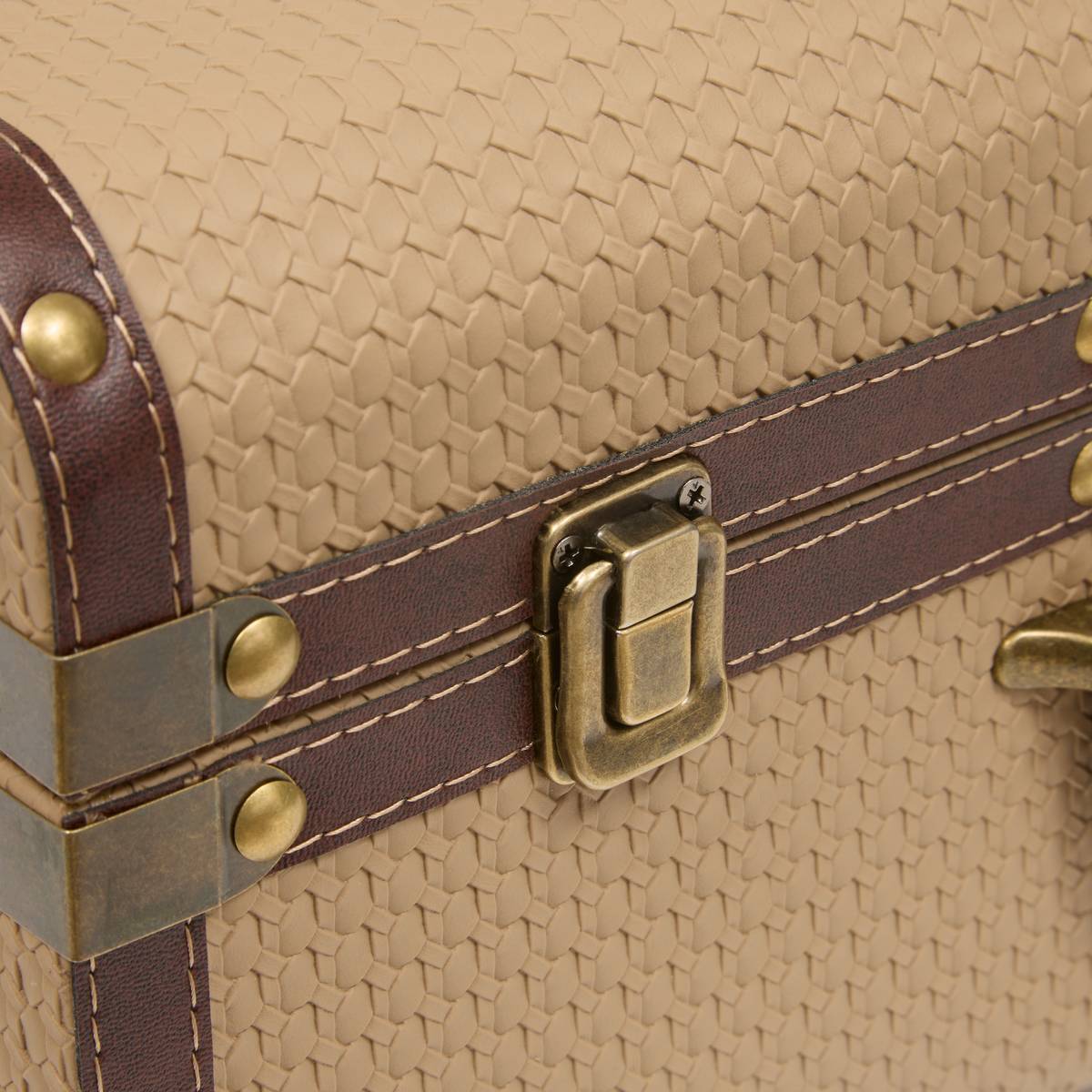 Juego de 2 baúles rectangulares "Bonie" Beige, L.40/45,5 cm Beige