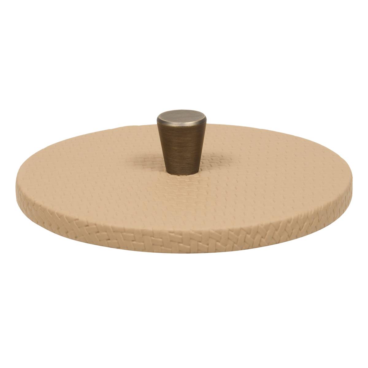 Lote de 2 cajas decorativas redondas "Bonie" Hevea, Beige, Di&aacute;m. 14,8/19,5 cm Beige